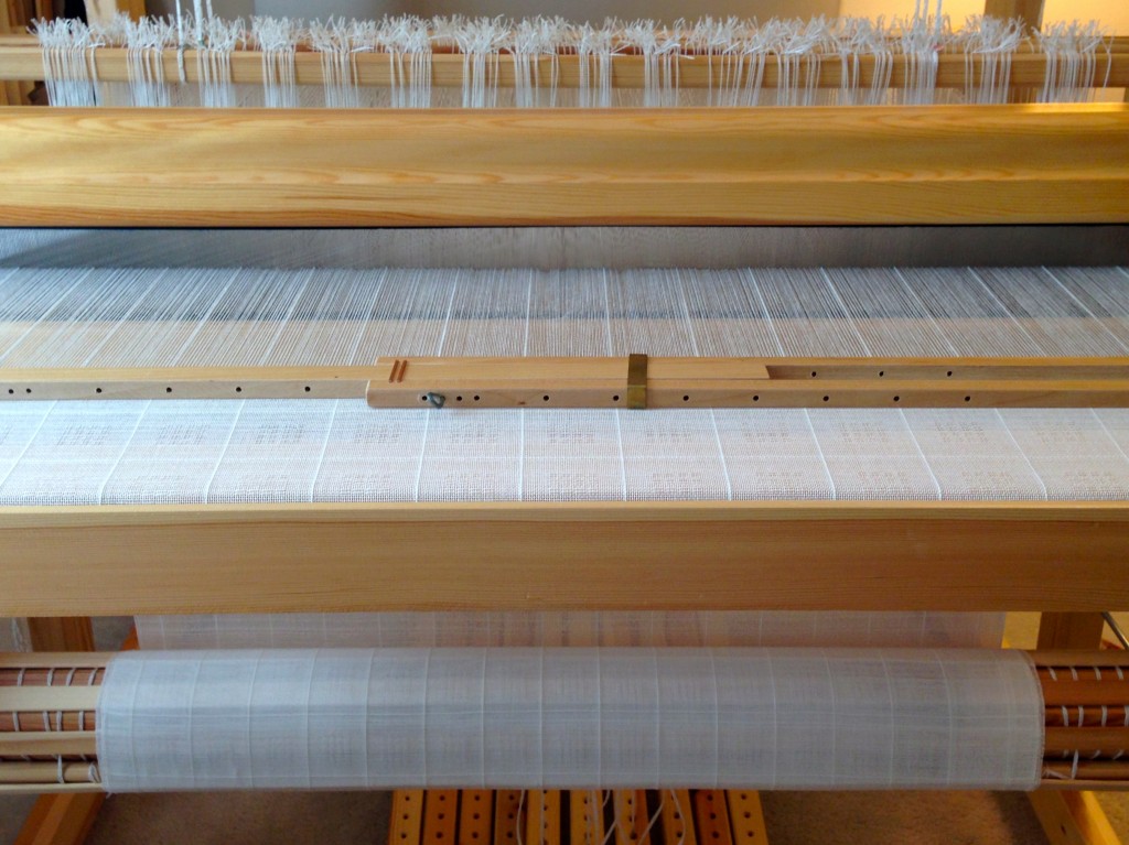 Swedish lace curtains being woven