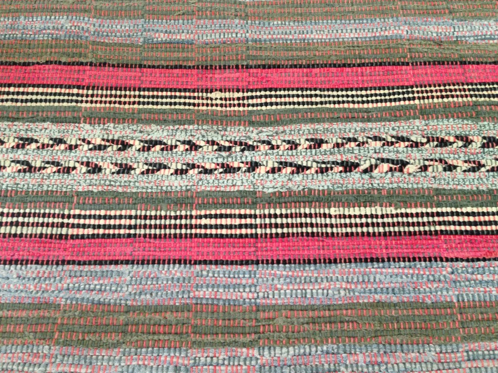 Detail of vintage rag rug