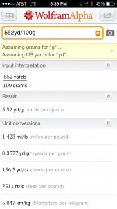 WolframAlpha app - useful for weavers