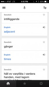 Google Translate - iPhone app useful for understanding Swedish weaving books.