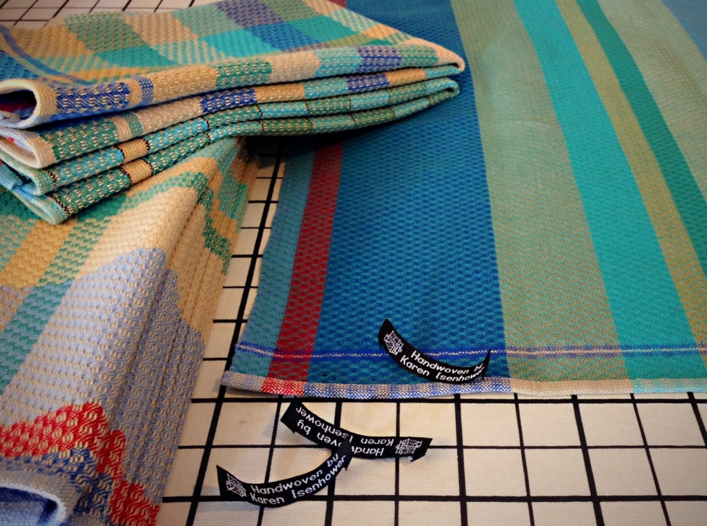 Finishing touch for handwoven towels.