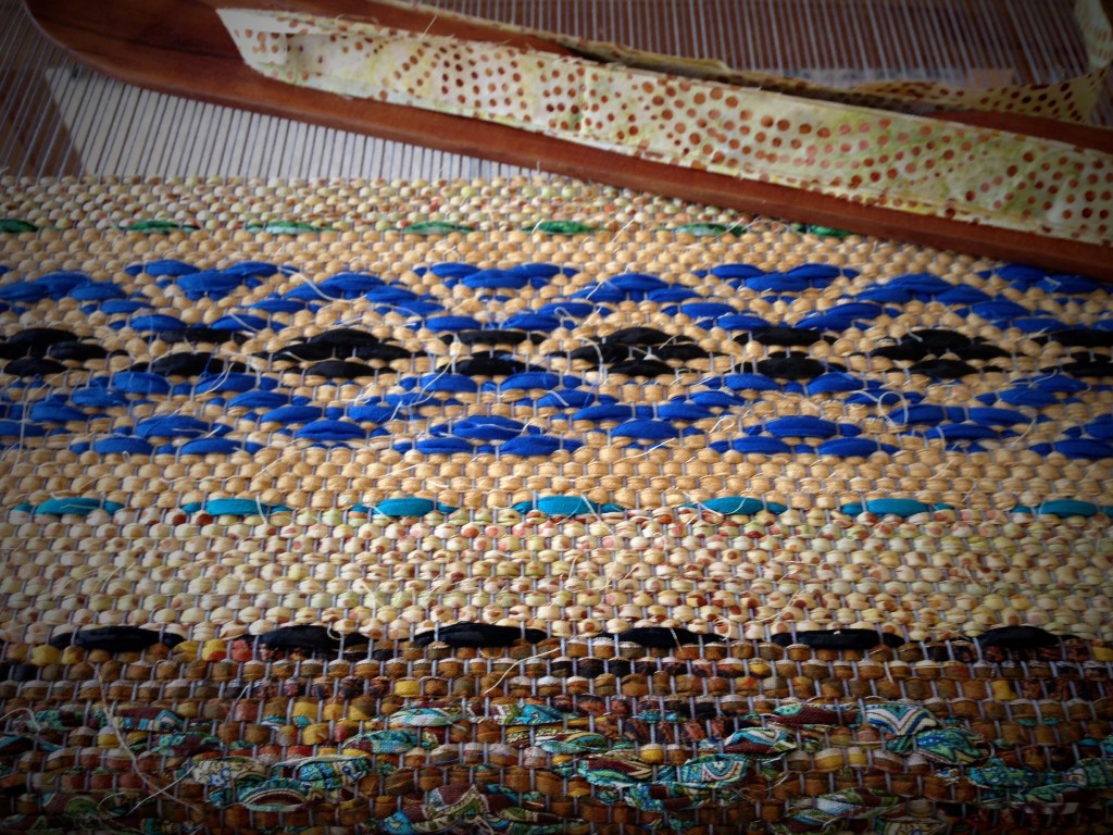 Rosepath rag rug on the loom. 5 of 5. Karen Isenhower