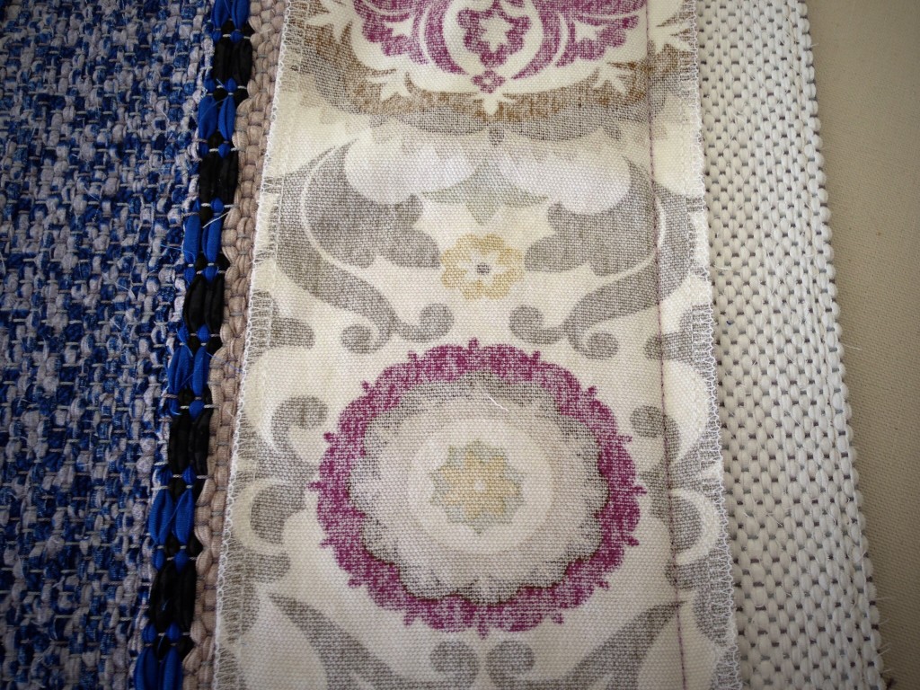 How to make bound hem for rag rug.