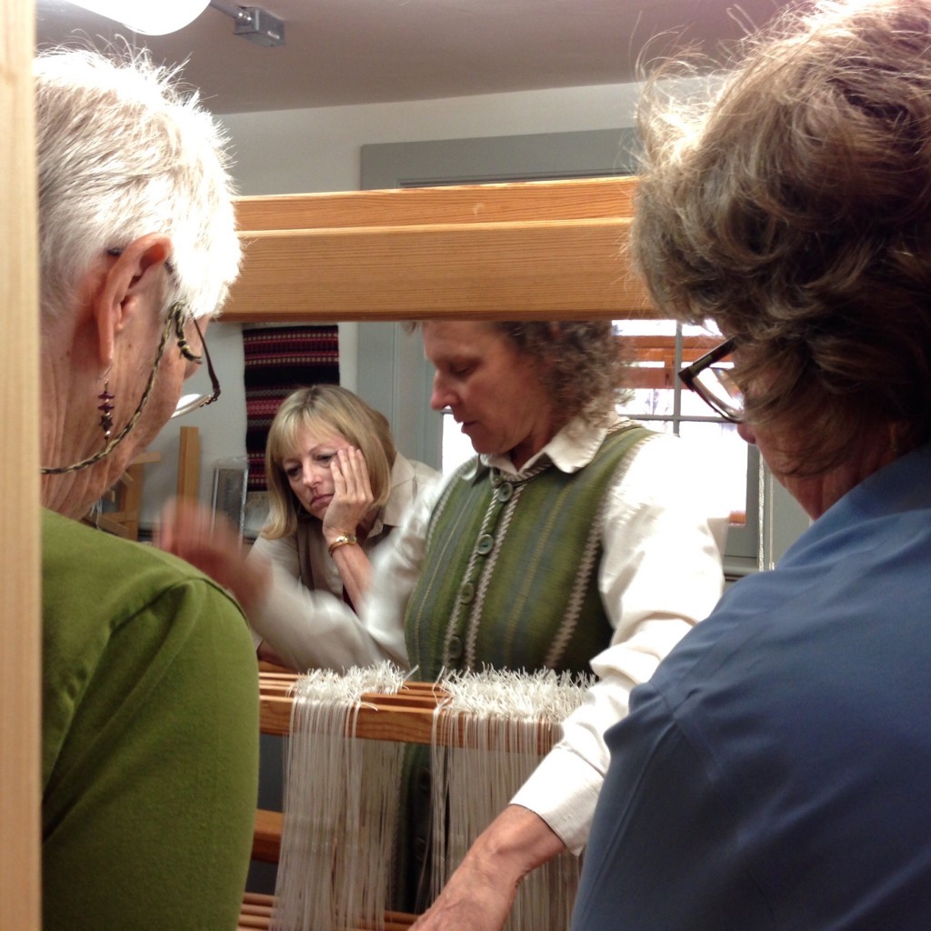 Becky Ashenden Demonstrating at the Loom