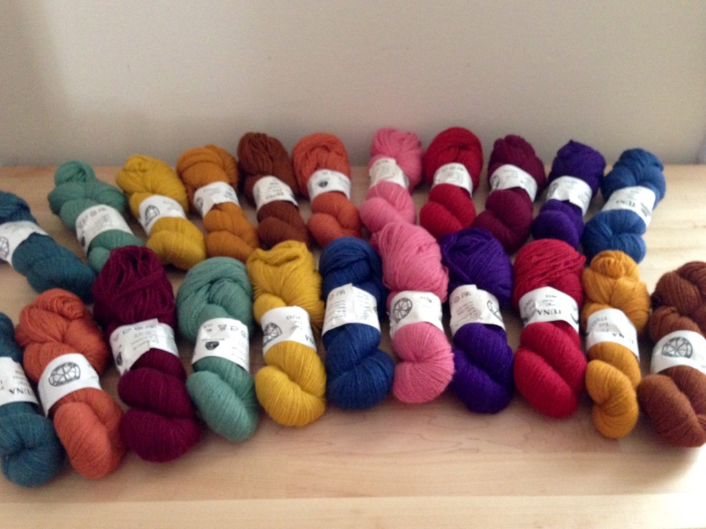 Possible color arrangements for eleven-color wool blanket.