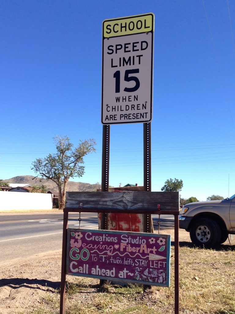 Weaving studio in little sleepy town in New Mexico.