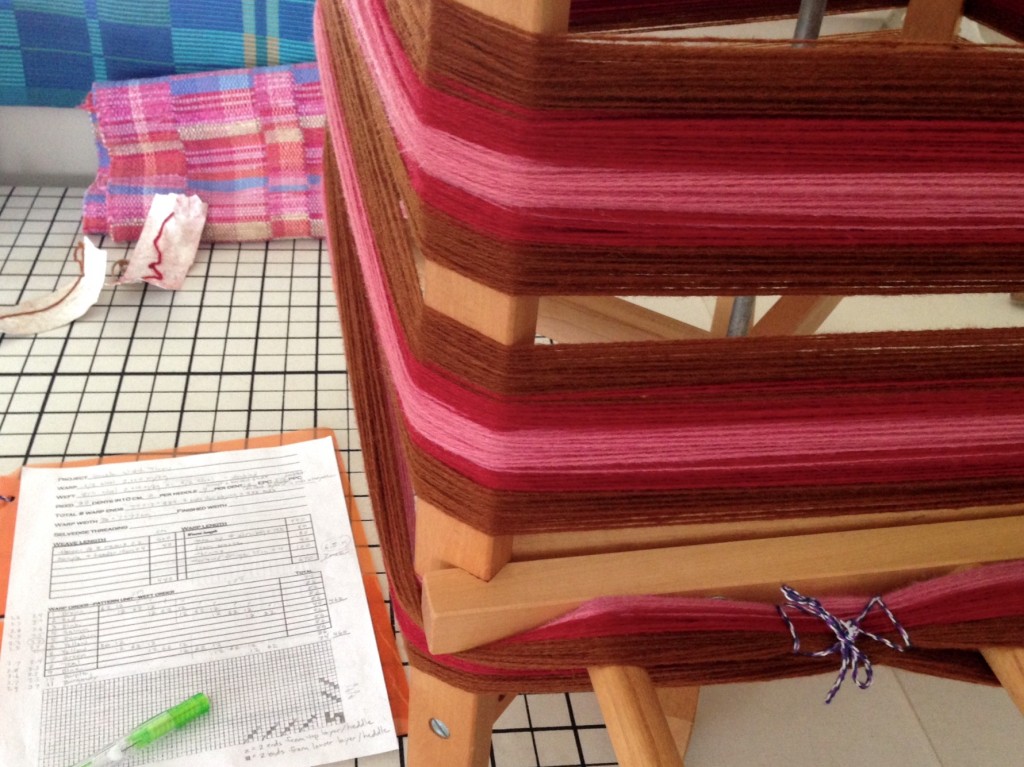 Winding Tuna wool for weaving a blanket.