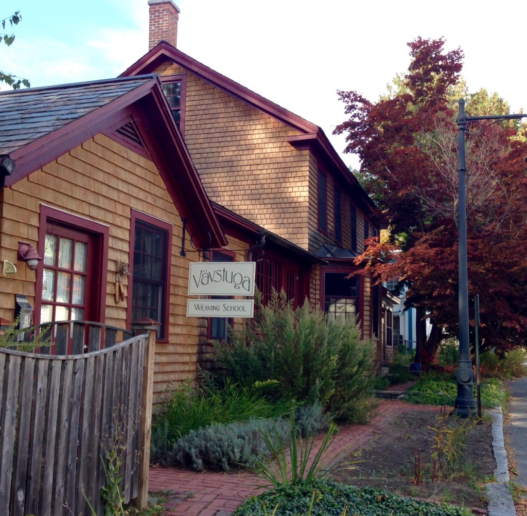 Vavstuga Weaving School in lovely autumn.