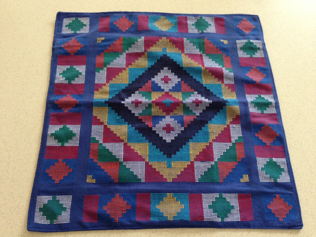 Traditional Filipino weave structure showcases pattern and color.