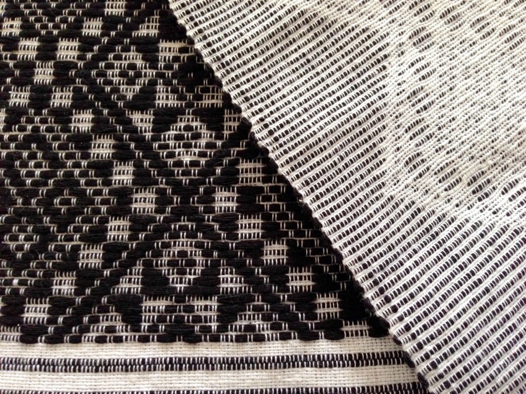 Detail of weft pattern floats in traditional Filipino weave.