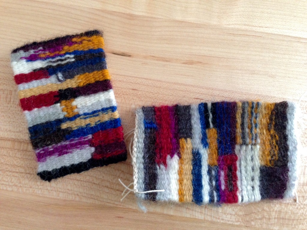 Mini tapestry samplers.