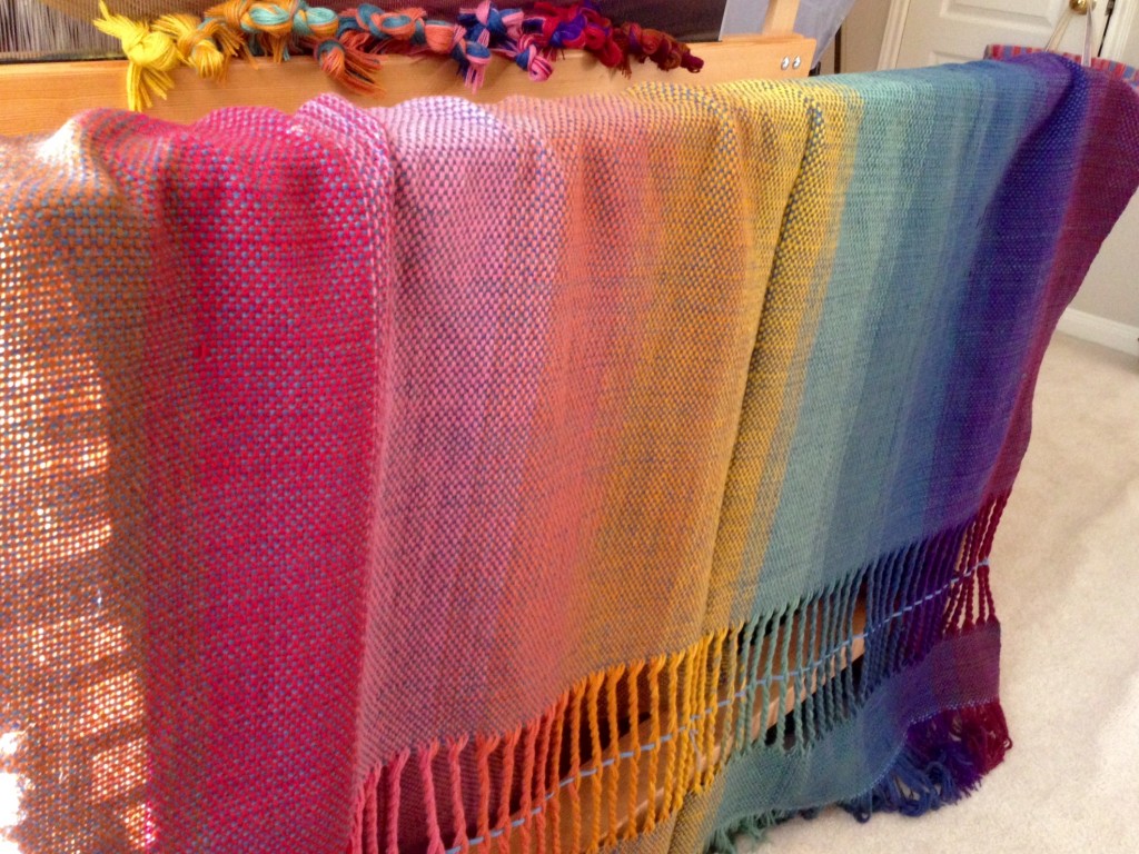 Double width blanket, just off the loom!