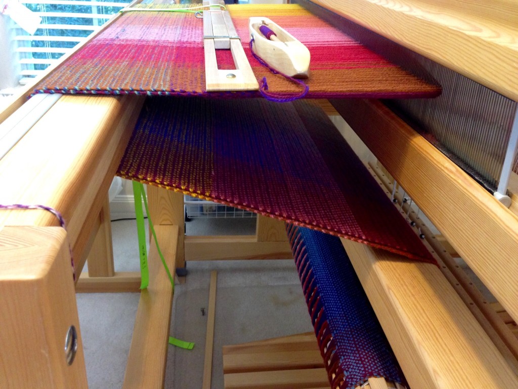 Double-width blanket no.2 on the loom.