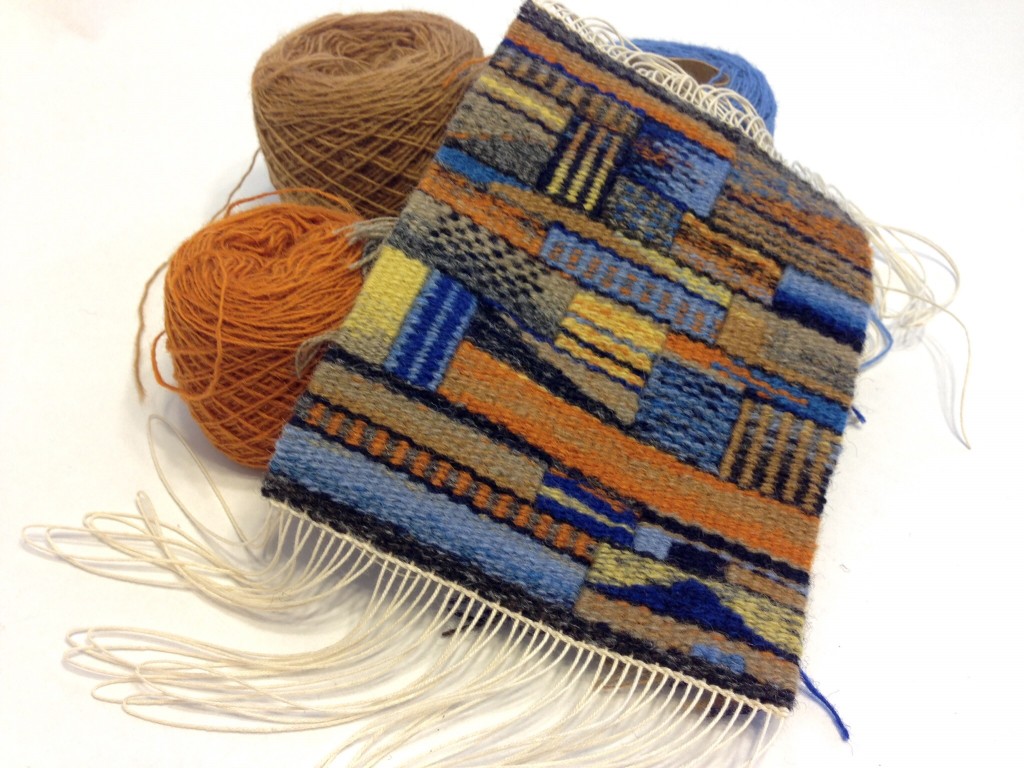 January tapestry diary off the loom. Karen Isenhower