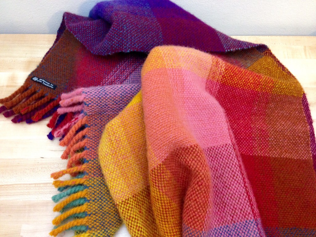 Finished wool double-width blanket. Karen Isenhower
