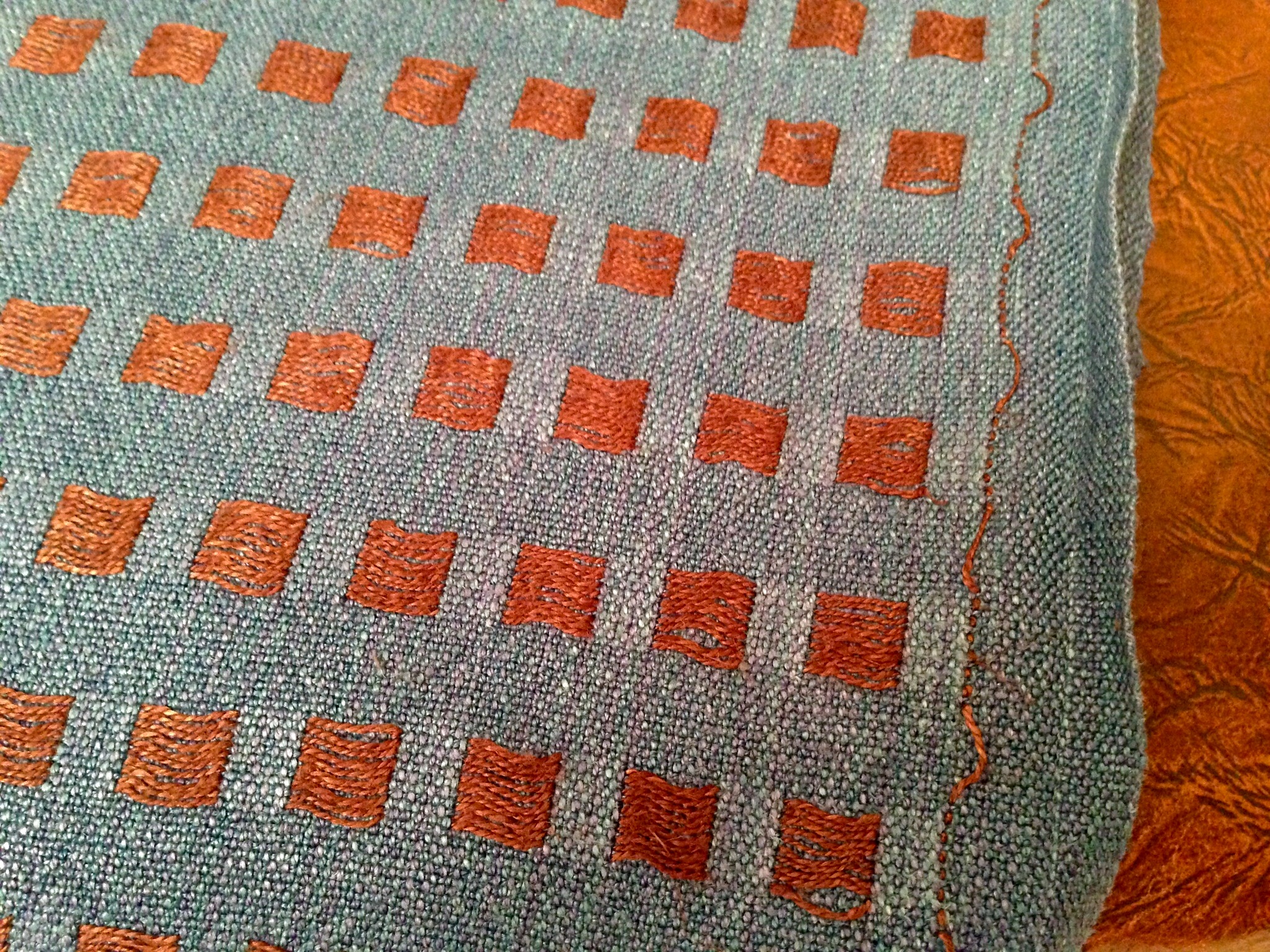 Back of dice weave fabric