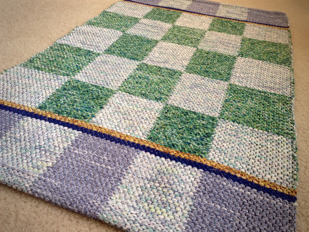 Checkered rag rug. Karen Isenhower