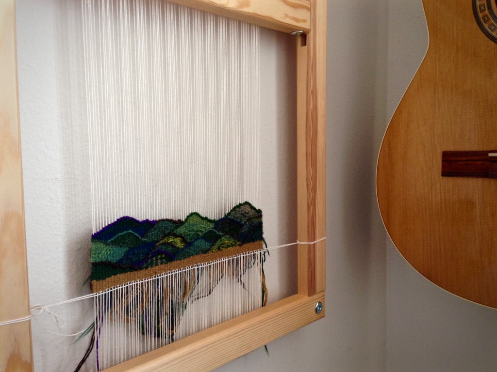 Tapestry diary on frame loom.