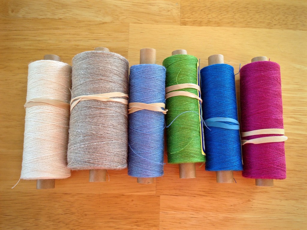 16/1 linen in six colors.