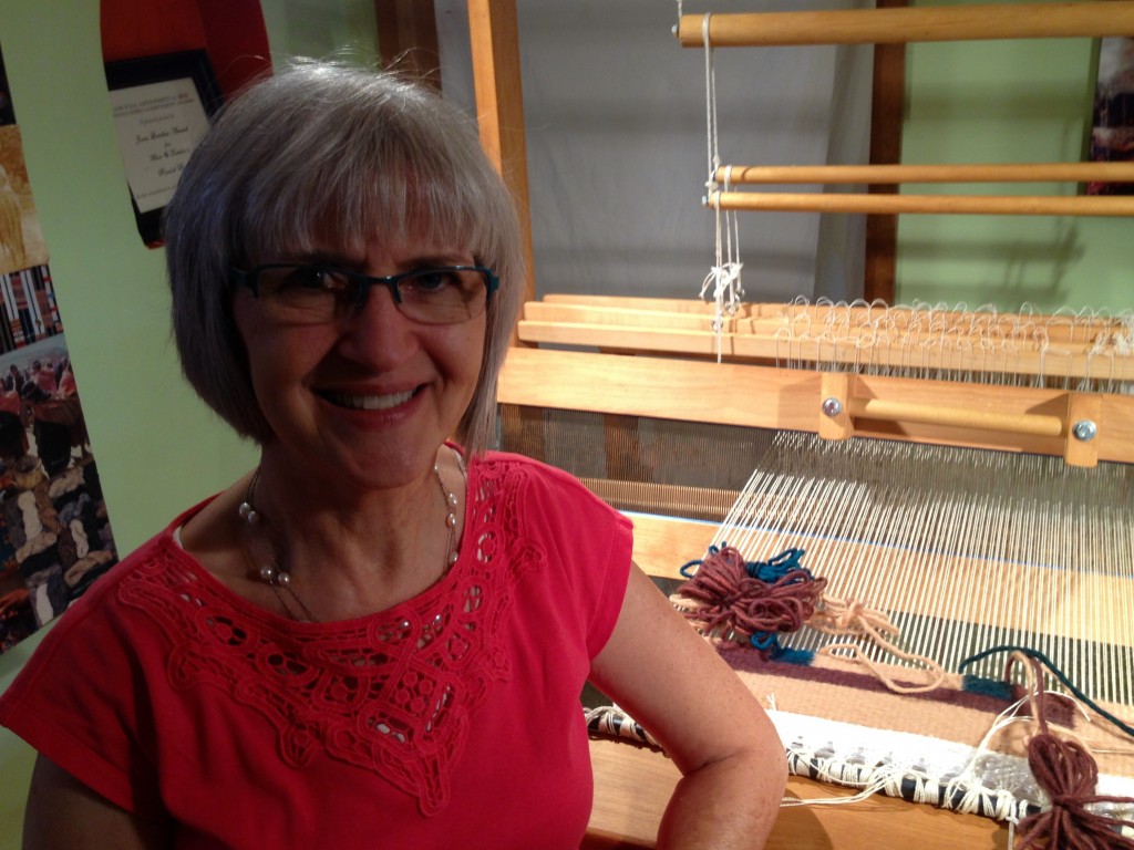 Rio Grande walking loom at Weaving Southwest.