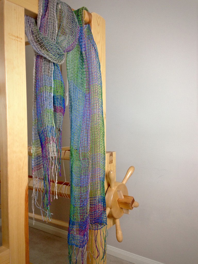 Linen lace weave scarves. Karen Isenhower