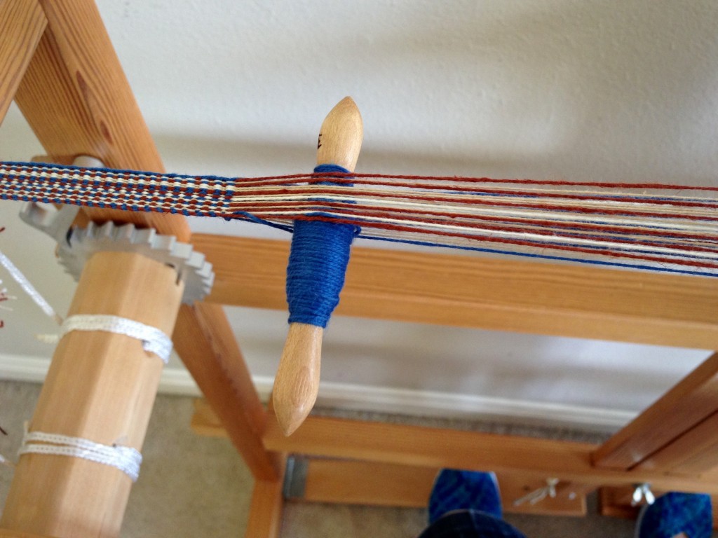 Glimakra band loom with cottolin warp.