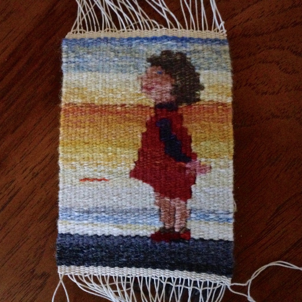 Little girl small tapestry.