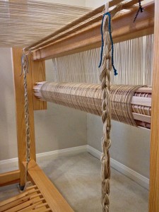 Extra warp width after re-sleying the reed.