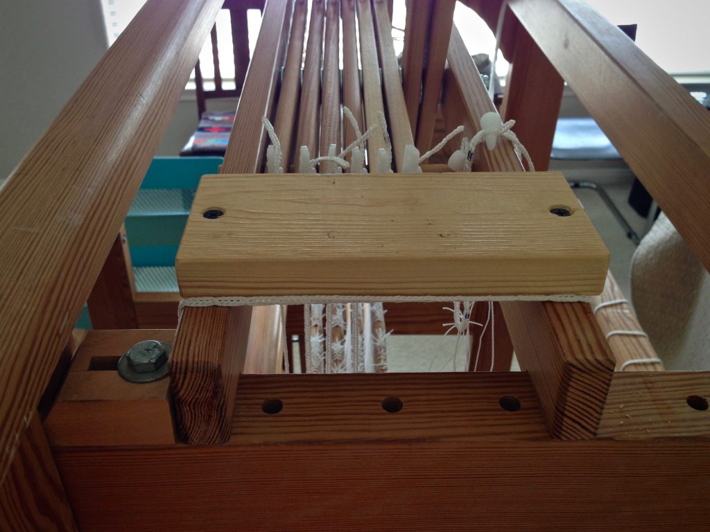 Mounting on Glimakra Ideal loom for a loom lamp.