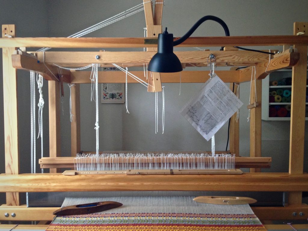 Monksbelt on the Glimakra Standard loom. Well lit.