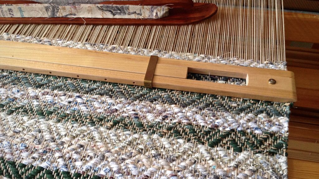 Rag rug in an 8-shaft block twill. Karen Isenhower