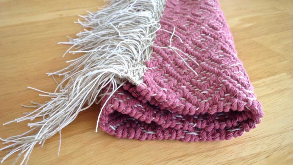 Eight-Shaft Block Twill Rugs with String yarn Weft