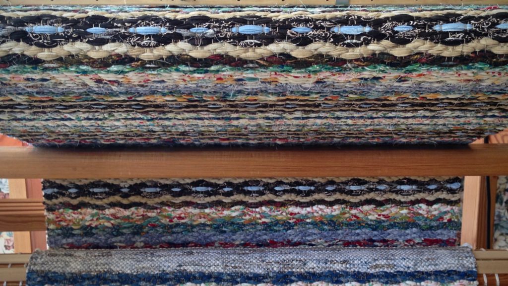 Rosepath rag rug almost complete!