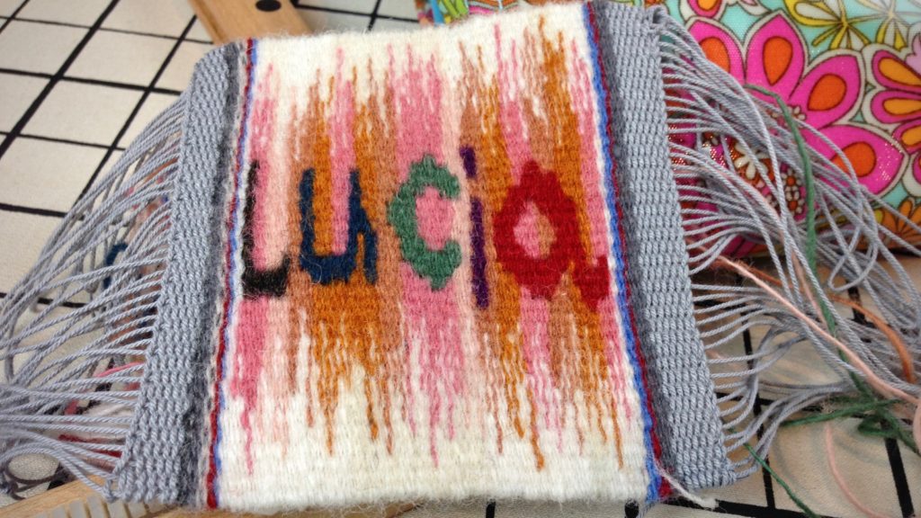 Lucia, woven with my youngest granddaughter in mind.
