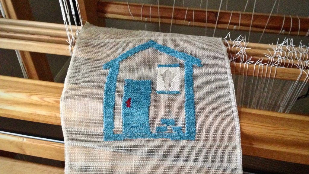 Cartoon house just off the loom!