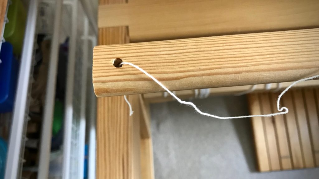 Tying the leveling string. Tutorial pics.