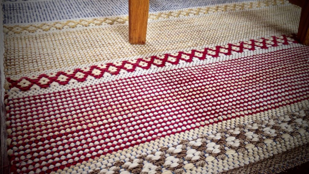 Rosepath rag rug.