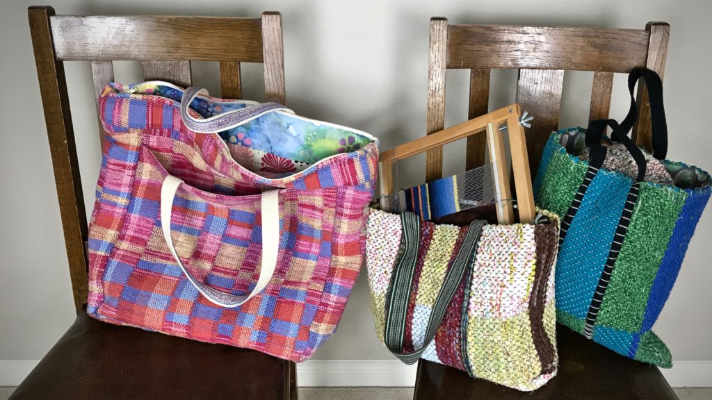 Handwoven project bags.