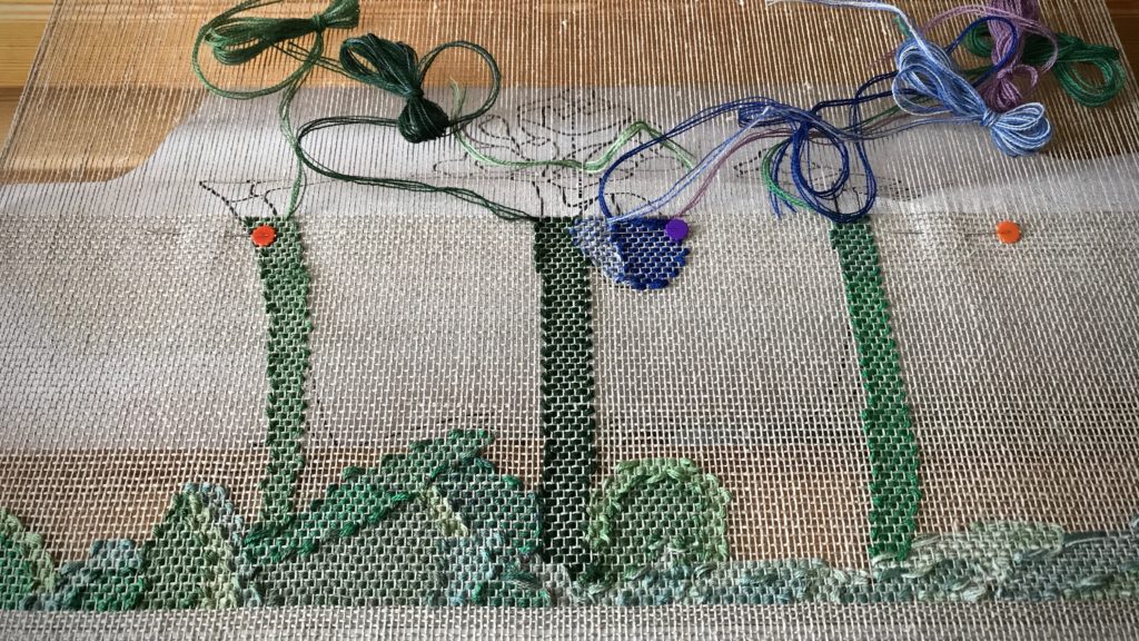 Woven transparency in progress.