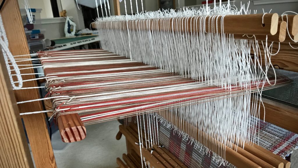This warp is almost finished! Rag rugs.