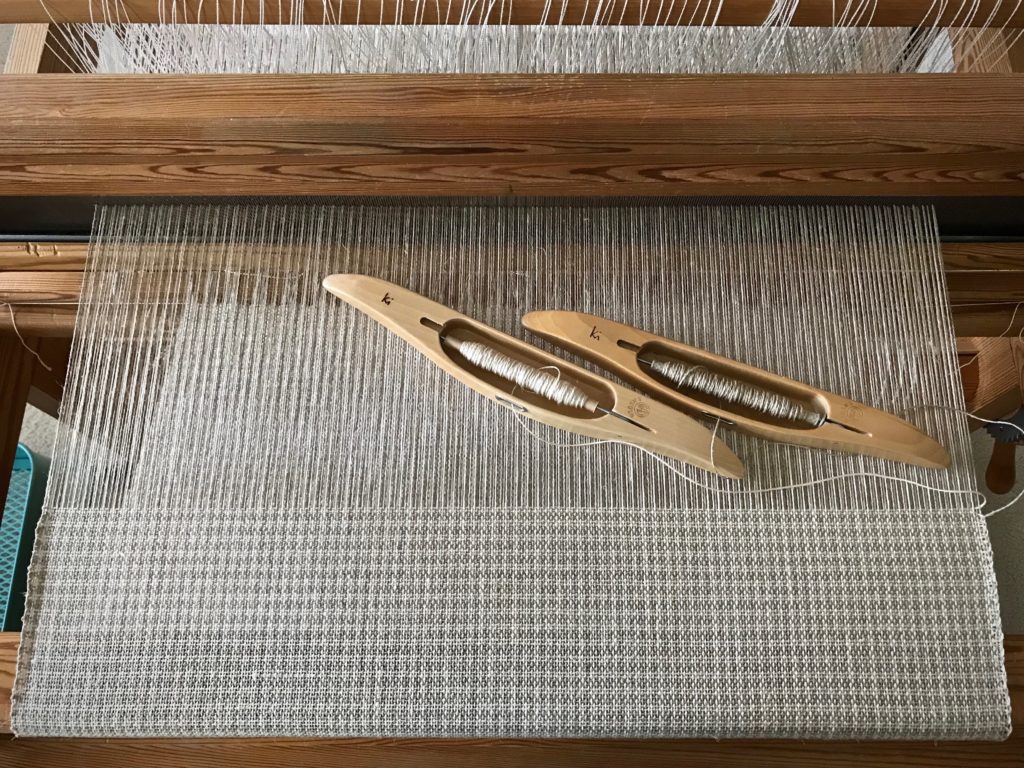 Linen on the loom.