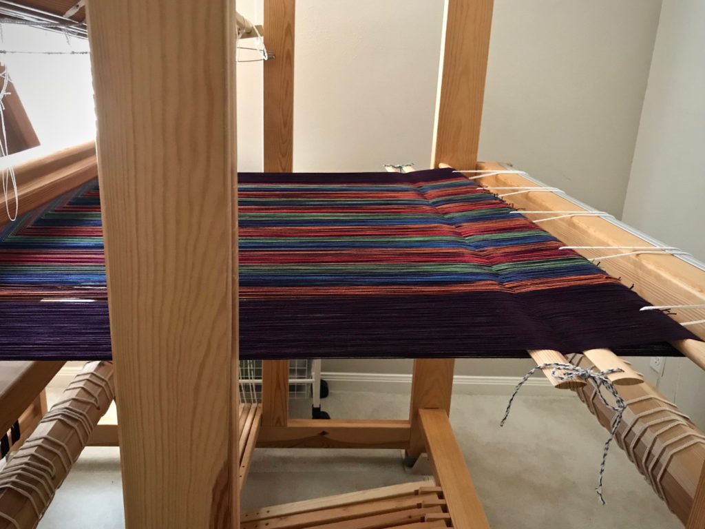 Double weave warp ready to beam!
