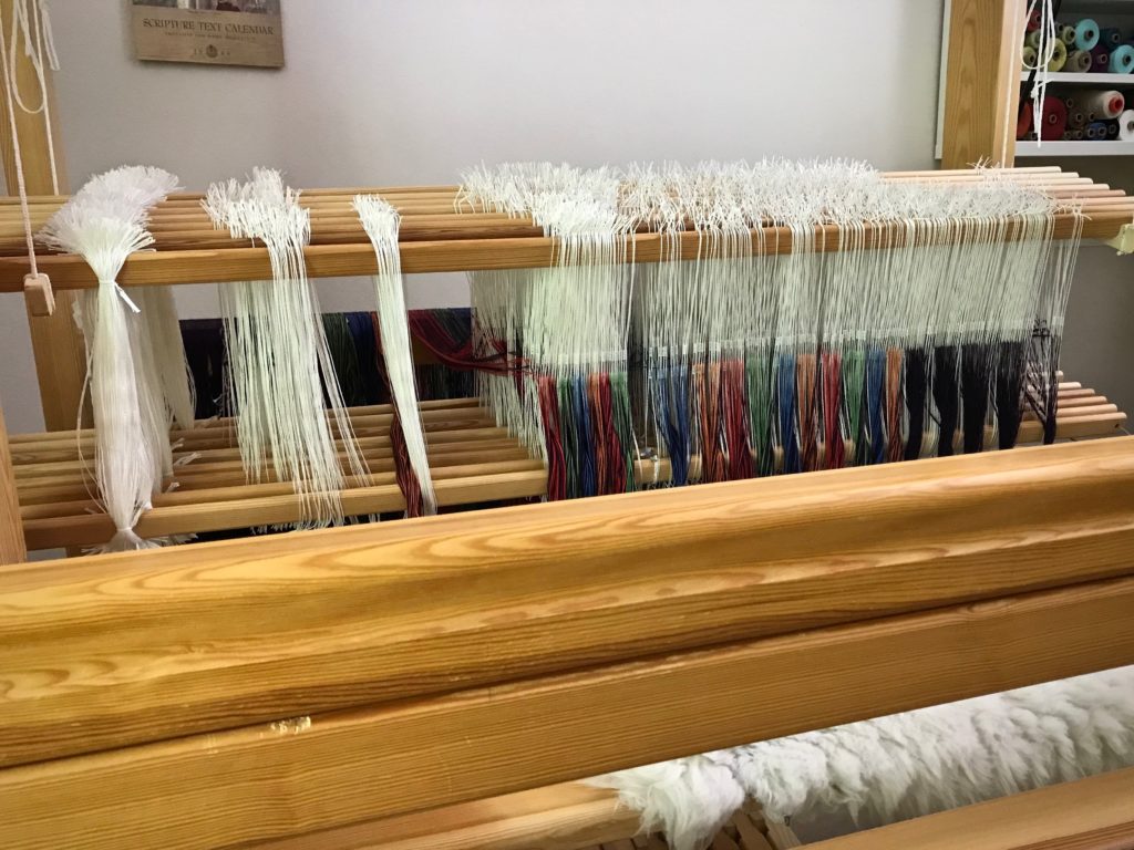 New bundles of Texsolv heddles stand ready to be used!