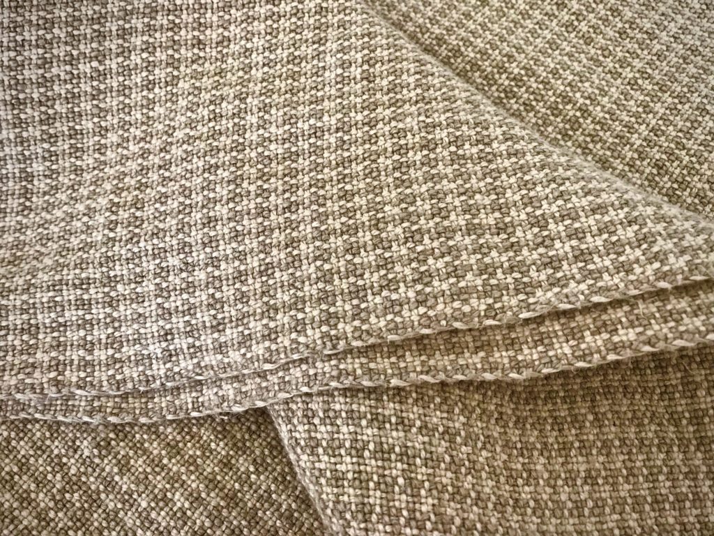 New handwoven linen fabric just washed.