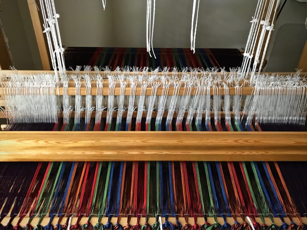 Double weave throw on the loom.