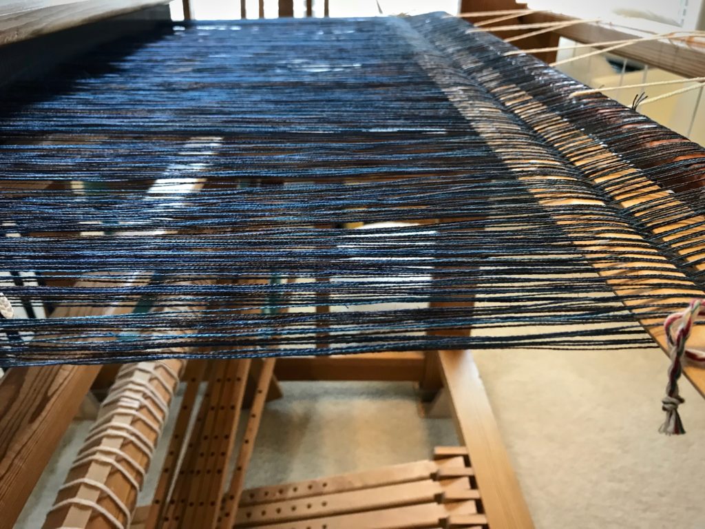 Ready to beam this linen warp on my Glimakra Ideal loom.