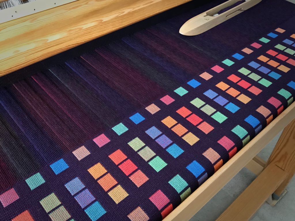Double weave throw on the loom.