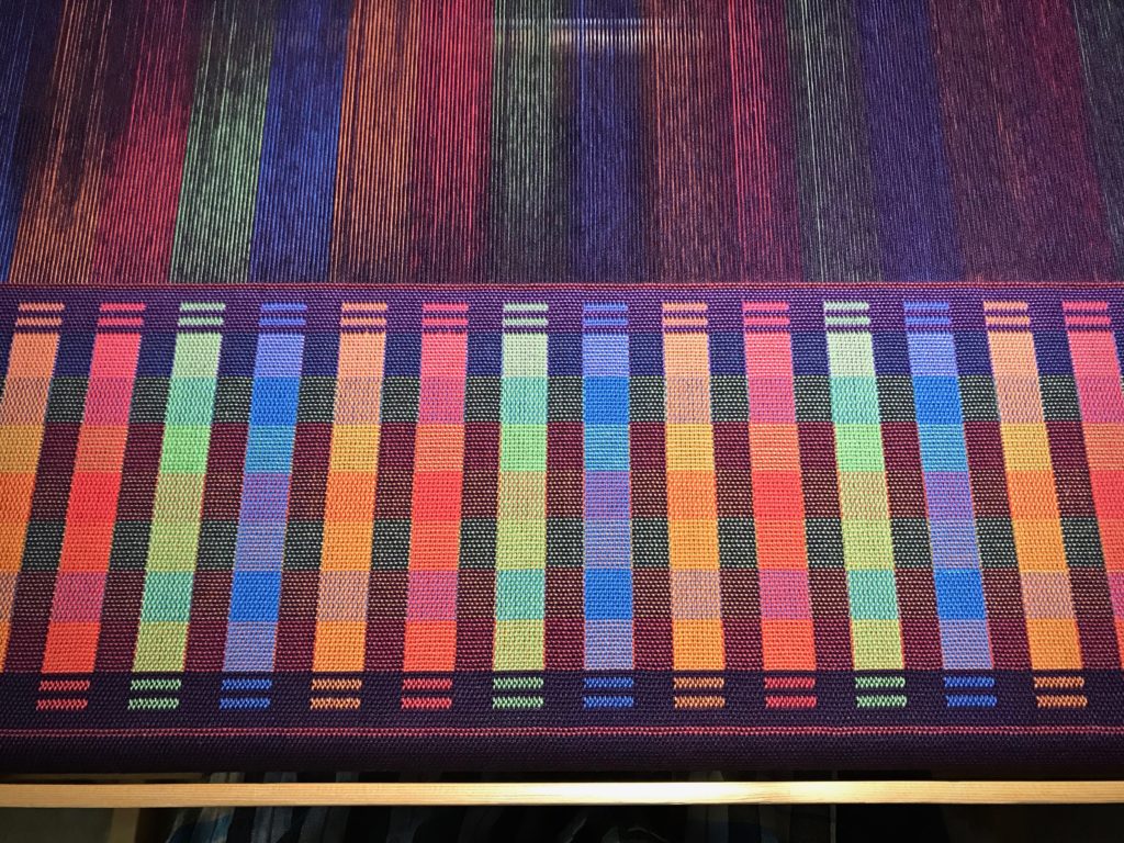 Double weave sample on the loom. May be my favorite sample yet!