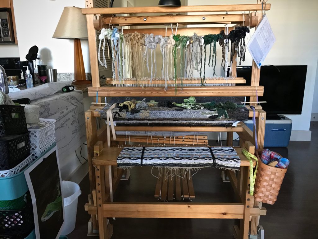 Ready to weave after relocating the loom!