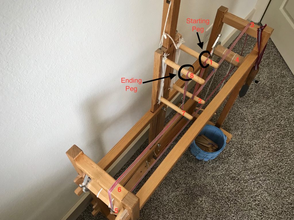 How to use the band loom as a warping board.